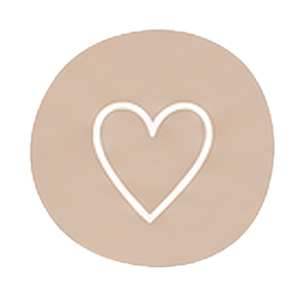 02 Icon+ - ReProcess Therapy - ReProcess Therapy Like button: white heart outline on a beige circular background